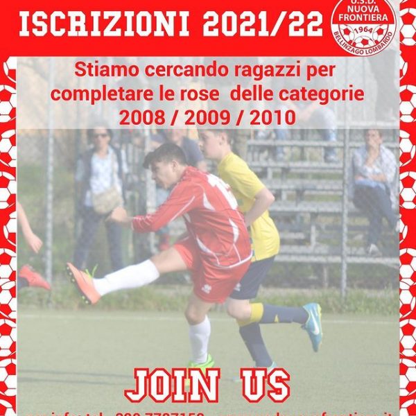 Aperte le iscrizioni 2021/22