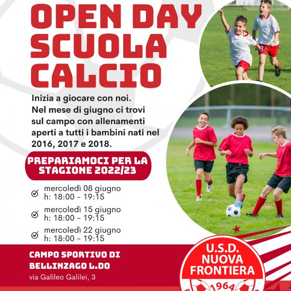 Open day | Scuola calcio (2016, 2017 e 2018)