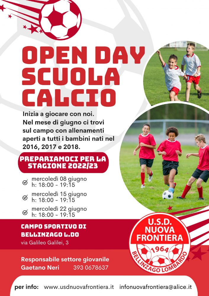 Open day | Scuola calcio (2016, 2017 e 2018)