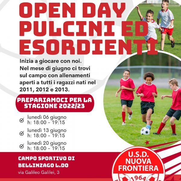 Open day | Pulcini ed Esordienti (2011, 2012 e 2013)