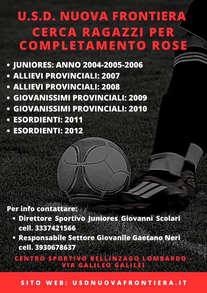 Cerchiamo ragazzi per completamento rose