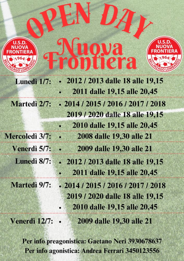 OPEN DAY U.S.D. NUOVA FRONTIERA