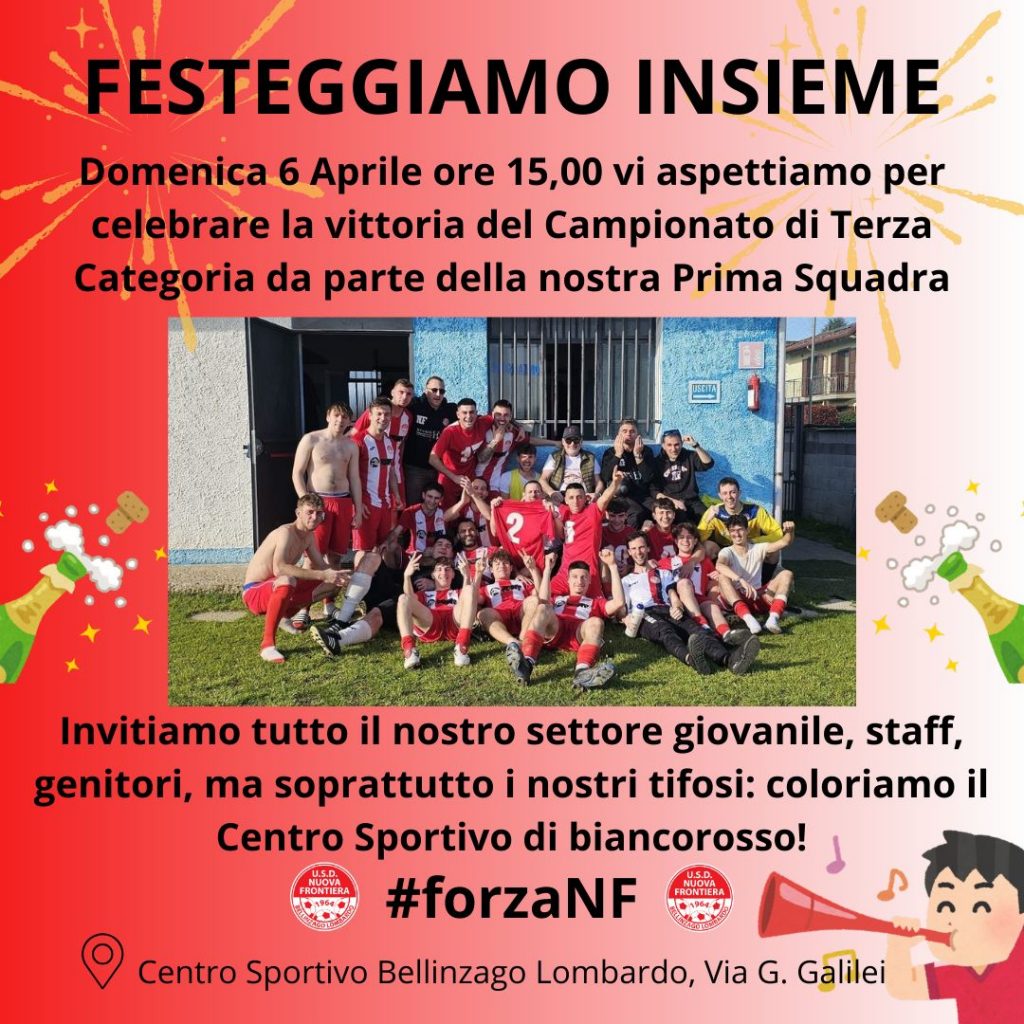 Domenica 6 Aprile ore 15:00  FESTEGGIAMO INSIEME!