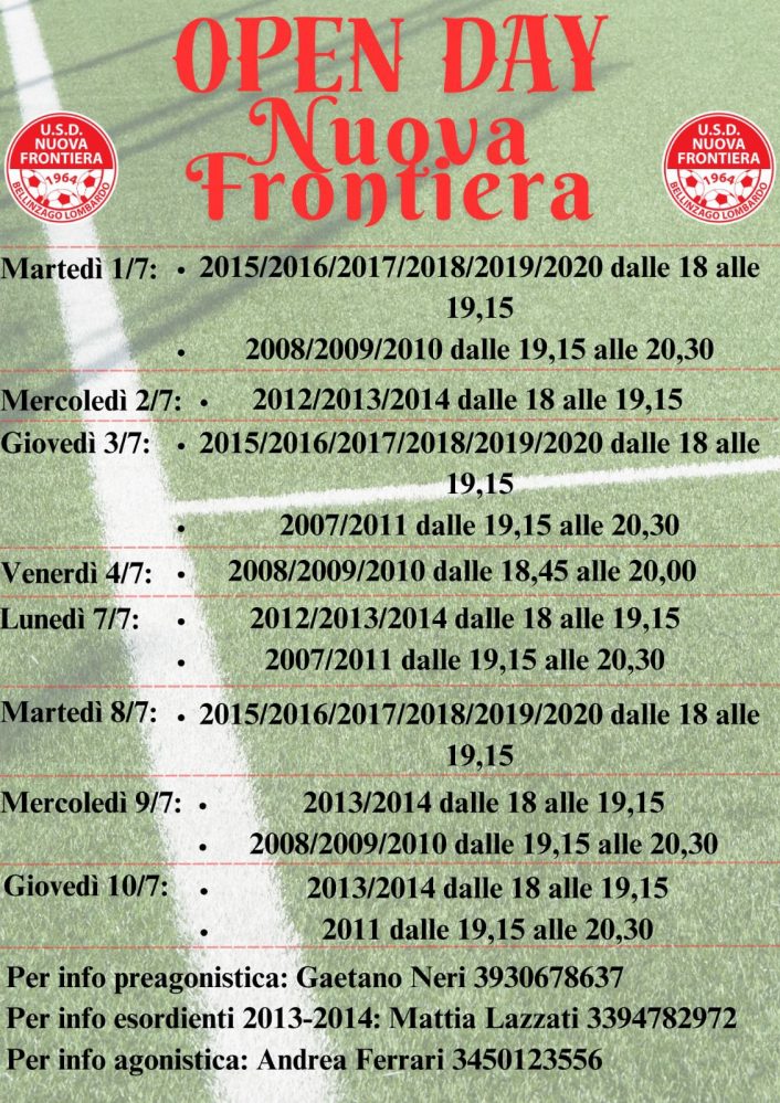OPEN DAY U.S.D. NUOVA FRONTIERA