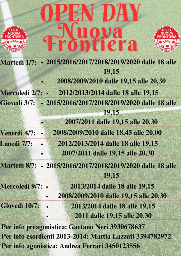 OPEN DAY U.S.D. NUOVA FRONTIERA